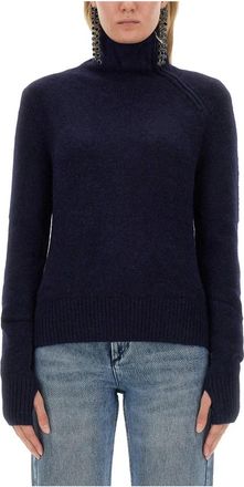Isabel Marant Marant Etoile Jumpers Blue - female - Marant &eacute;toile - Turtlenecks - Blue - 2XS - Knitwear