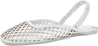 Kate Spade New York Eloise Slingback Flats Womens Sandals Silver : 6.5 M, Leather