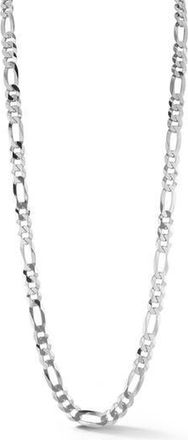Yield of Men Sterling Silver 11mm Figaro Chain Necklace at Nordstrom Rack, Size 22