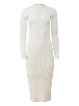 Fleur du Mal Quinn cable-knit midi dress - Neutrals