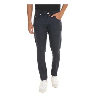 Sartoria Tramarossa Slim-fit Trousers, male, Blue, Size: W31 Customizable 5-Pocket Wool Trousers