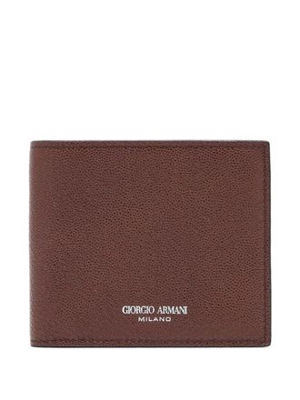Giorgio Armani leather card holder - men - Calf Leather - One Size - Brown