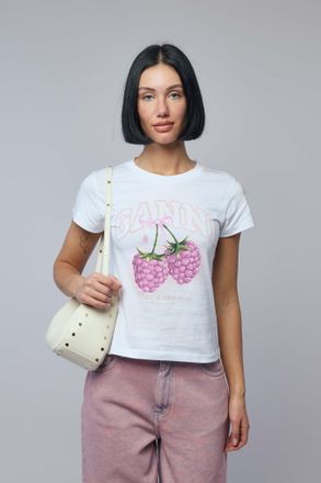 Ganni Baby Fit T-shirt Raspberry