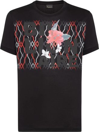 Billionaire Boys Club T-shirt Round Neck SS Palms - Heren - T-shirts - Zwart - S - Katoen - Tops