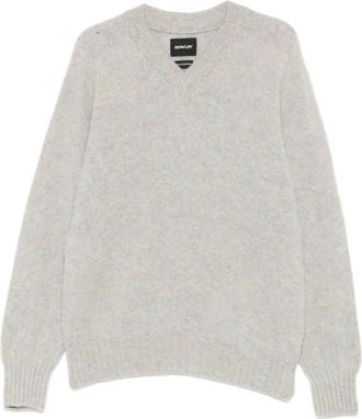 Howlin Galaxy Sweater - Heren - V-hals truien - Grijs - XL - Leer - Truien & Vesten