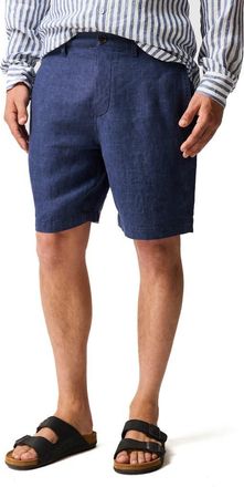 Rodd & Gunn Resort Flat Front Linen Bermuda Shorts in Marine at Nordstrom, Size 30