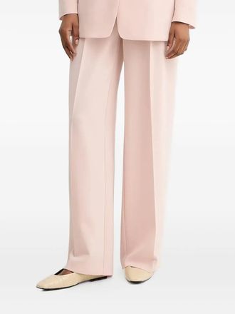 BOSS Straight plooibroek met ceintuur - Roze