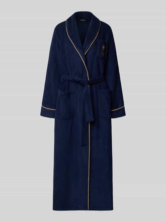 Lauren Ralph Lauren Bademantel mit Reverskragen in Dunkelblau, Gr&ouml;&szlig;e M