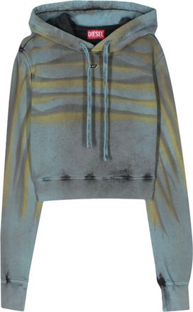 Diesel F-Slimmy-Hood-Whisk cropped hoodie - women - Cotton - L - Blue