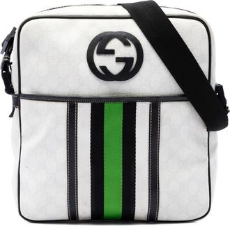 Gucci Pre-owned Gucci GG Supreme Interlocking G Web Crossbody Unisex 1P2NKU7T6UB1GWSI