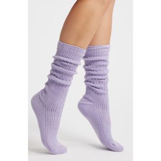 Free People Staple Slouch Socks in Lavender at Nordstrom