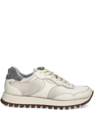 GANT lace-up panelled sneakers - Beige