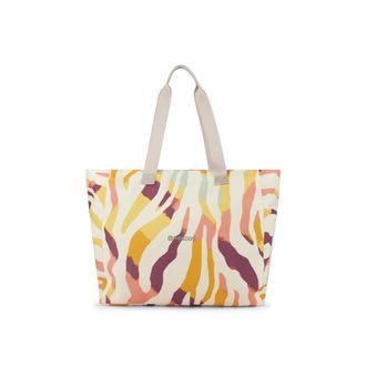 Freddy Borsa Shopper in canvas animalier con zip