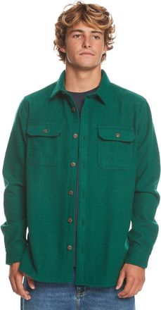 Quiksilver Langarmhemd QUIKSILVER Salterhill, Herren, Gr. XS, US-Gr&ouml;ssen, gr&uuml;n (gr&uuml;ner pastures), Obermaterial: 57% Wolle, 25% Microfaser, 13% Modacryl, 5% Nylon