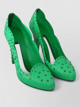Dolce & Gabbana crystal embellished cutout pumps