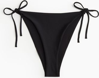 H&M Tie-Tanga Bikinihose - Schwarz