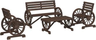 vidaXL Vidaxl - Juego De Muebles De Jard&iacute;n 4 Piezas Madera Maciza De Abeto