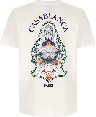 Casablanca Hotel Emblem Graphic T-shirt - Cream