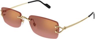 Cartier Sunglasses, unisex, Yellow, Size: 56 MM Ct0550S