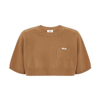 Elisabetta Franchi Dames, Truien, Bruin, Maat: S