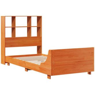 vidaXL Bed Frame without Mattress Wax Brown 75x190 cm Small Single Solid Wood Pine Vidaxl