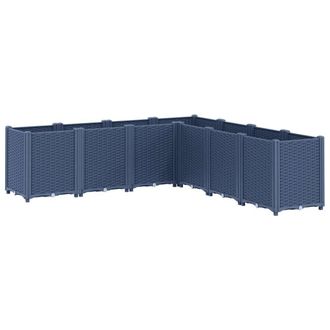 vidaXL Jardinera Pp Azul Gris 160x160x53 Cm Vidaxl