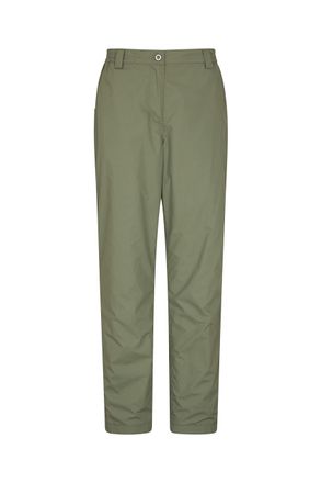 Mountain Warehouse Trek II Womens Trousers - Lightweight Trousers, Quick Drying Ladies Pants, Thermal Lining Casual Bottoms - for Trekking & Hiking Khaki Womens Size 16