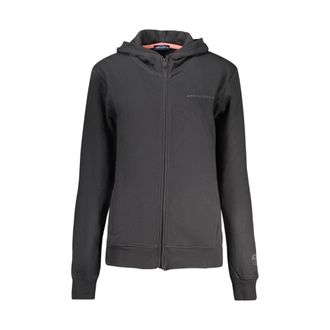 North Sails Hoodies & sweatvesten, Dames, Zwart, M, Katoen, Half-Zip Sweatshirt