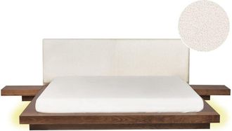 Beliani Beliani - Letto in Legno Chiaro Stile Giapponese con Rete a Doghe 180 x 200 cm Zen
