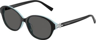 Tiffany & Co. Ronde Zonnebril - Dames - Zonnebrillen - Zwart - 54 MM - Accessoires