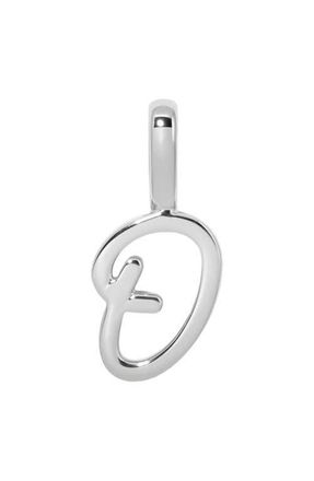 Made by Mary Script Initial Charm Silver in Silver Initial O at Nordstrom
