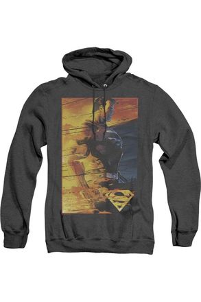 Gildan Superman Fireproof Adult Heather Hoodie / Hooded Sweatshirt