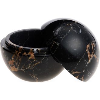 Kassatex Marble Lidded Jar in Black/Gold at Nordstrom Rack