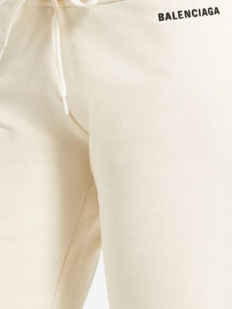 Balenciaga Womens Cotton Jogging Pants Ivory Trousers