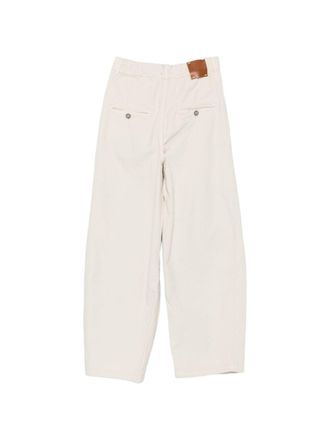 Alysi Corduroy-Effect Trousers - White