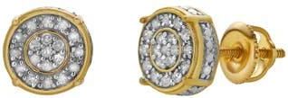 LuvMyJewelry Inquietude 10K Yellow Gold Diamond Unisex Earrings - 0.14 Cts at Nordstrom