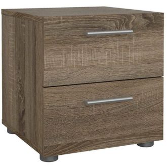 Dmora Mesita De Noche Apolla, Un Estante, 40x40.25x42.3h Cm Roble Marr&oacute;n