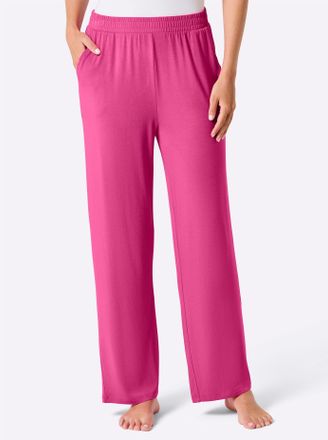 Feel Good Jerseyhose FEEL GOOD, Damen, Gr. 36/38, Normalgr&ouml;ssen, schwarz, fuchsia, 95% Viskose, 5% Elasthan, unifarben, Hosen Jerseyhose