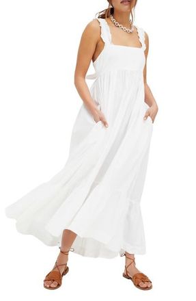 Free People free-est Isabella Ruffle Maxi Dress in Optic White at Nordstrom, Size Medium