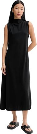 Marc O'Polo Jersey Jurk Getailleerd - Dames - Casual kleedjes - Zwart - XS - Leer - Kleedjes