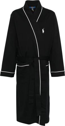 Polo Ralph Lauren Polo Pony badjas met patroon - Zwart