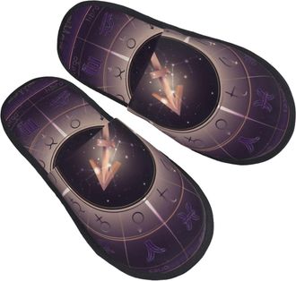 Generic Fluffy Slippers Sagittarius Lightweight Slipper Unisex Cotton Slipper For Room Holiday Home L