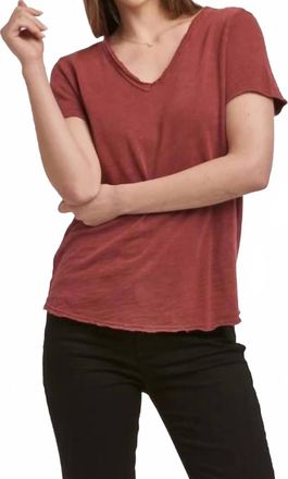 Dear John Denim Vanya Short Sleeve Tee In Plum Berry