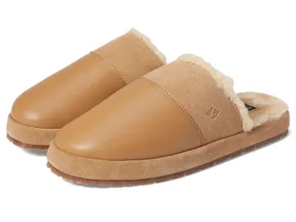 Sperry Top-Sider Cape May STS24748-260 Slipper MensBrown Leather Faux Fur Mule HTAT1403