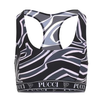 Pucci Racer-neck Print Bra