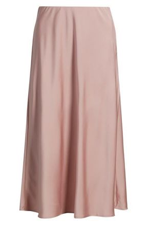 Tahari by ASL Satin Midi Skirt in Rose Petal at Nordstrom, Size 12