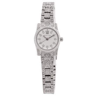 Michael Kors Mini Lexington Quartz Crystal Silver Dial Ladies Watch MK4864