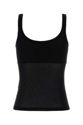 Max Mara Womens Black Viscose Blend Biada Tank Top Nero Exterior: Polyester Maglie