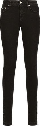 Dolce & Gabbana mid-rise skinny jeans - women - Cotton/Spandex/Elastane - 42 - Black