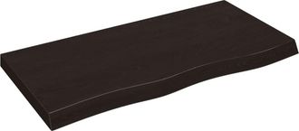 vidaXL Vidaxl - Estante Pared Madera Roble Tratada Marr&oacute;n Oscuro 100x50x(2-6)cm